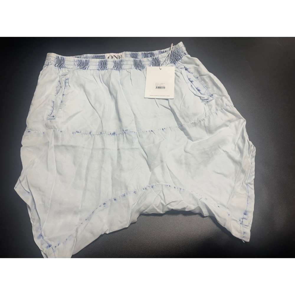 One Teaspoon NWT Shorts Light Blue Coco Calypsos Harem Denim Elastic Waist XS